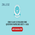 CBSE Class 12 English Core Question Paper 2025 Set 3 1 4 3 with Solution Pdf